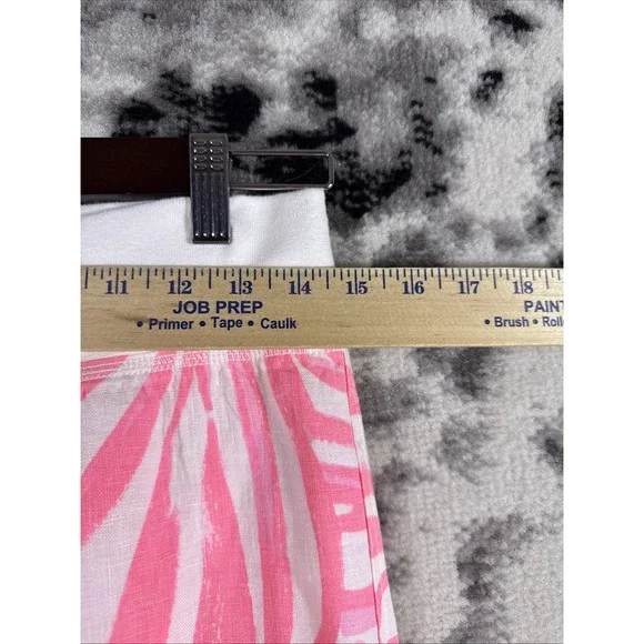 Lilly Pulitzer The Beach Pant Womens Size Small Pink Colorful Hippie Linen - Picture 5 of 16